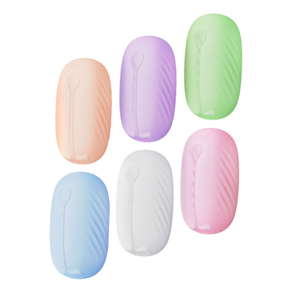 Toothbrush Covers 6pcs Silicone Holder for Hygienic Brush Protection Travel and Makeup Brush Use