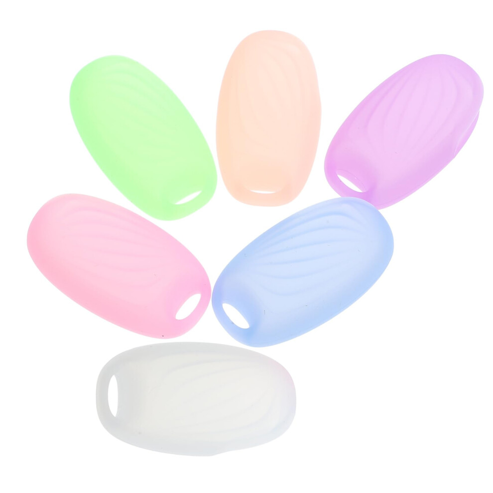 6pcs Soft Silicone Toothbrush Head Covers Dustproof Bristle Protection Travel Cases Reusable