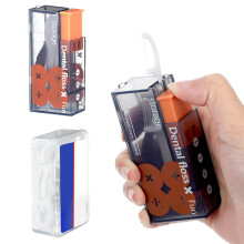 Portable Floss Pick Dispenser with Refills, Travel Dental Floss Holder Case, Compact Refillable Design