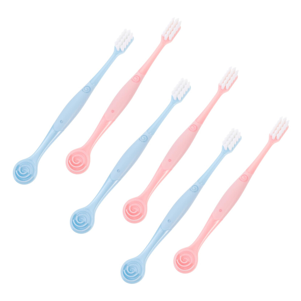 Soft Bristle Toothbrush with Stainless Tongue Scraper, 2 in 1 Adult Oral Care Ergonomic Handle