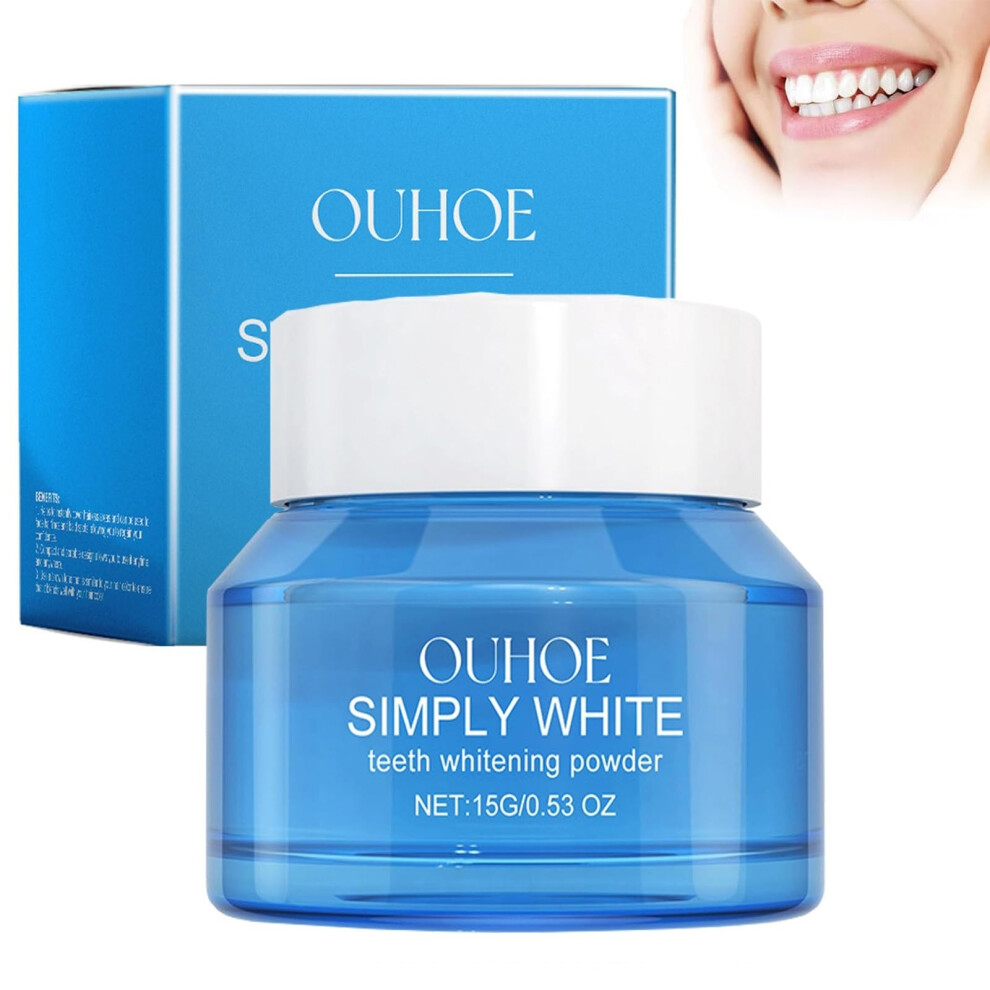 Enamel Safe Teeth Whitening Powder Stain Removal for Coffee Tea Wine Tobacco No Sensitivity 1PCS