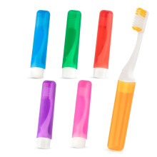 6 PCS Folding Travel Toothbrush Set with Cases Compact Foldable Design for Camping, Hiking, School