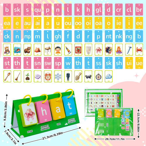 Portable Language Study Cards with Clear Images & Text 2