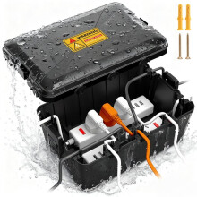 Caja de Conexión Eléctrica para Exteriores Resistente A la Intemperie, con Clasificación IP54, 32 X 21,2 X 13,2 cm, Carcasa Impermeable para Luces