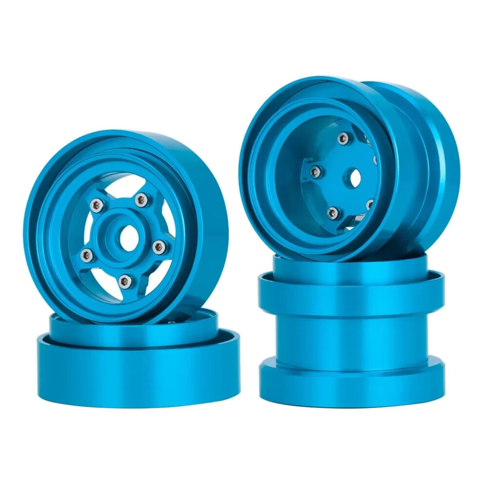 Rc Alloy Wheel Hub For Tamiya 1/10 Buggy Car, Aluminum Beadlock Rim Upgrade For Enhanced Stability Blue 9330225001287