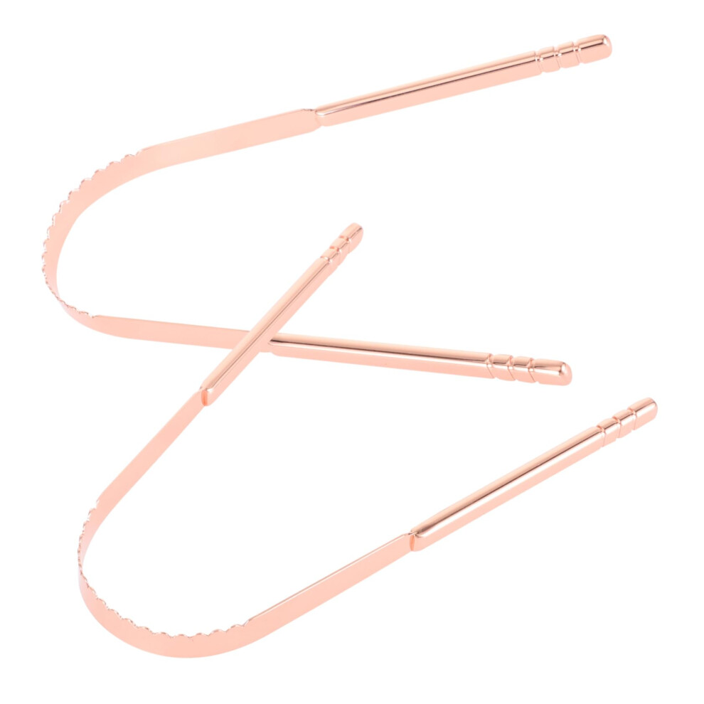 2 Pack Stainless Steel Tongue Scraper for Adults  Ergonomic Cleaner Reduces Bad Breath
