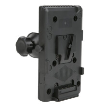 V Mount V Lock Battery Plate with D Tap Output, U Shape Clamp for Camera Monitor, Stable Power Supply
