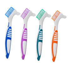 Denture Brush with Soft Gentle Bristles, DoubleSided False Teeth Cleaning Brush, Ergonomic Grip