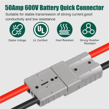 10PCS 50A Battery Quick Connect/Disconnect Kit ,50A Connector Kit for Recovery Winch,Towing Systems & Solar Applications