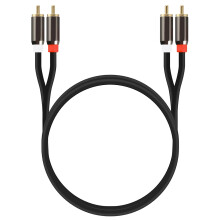 RCA Doppel Lotus Stecker auf Stecker Audio Kabel Aluminium Legierung GehäUse Kupfer Leiter Vergoldeter Kopf
