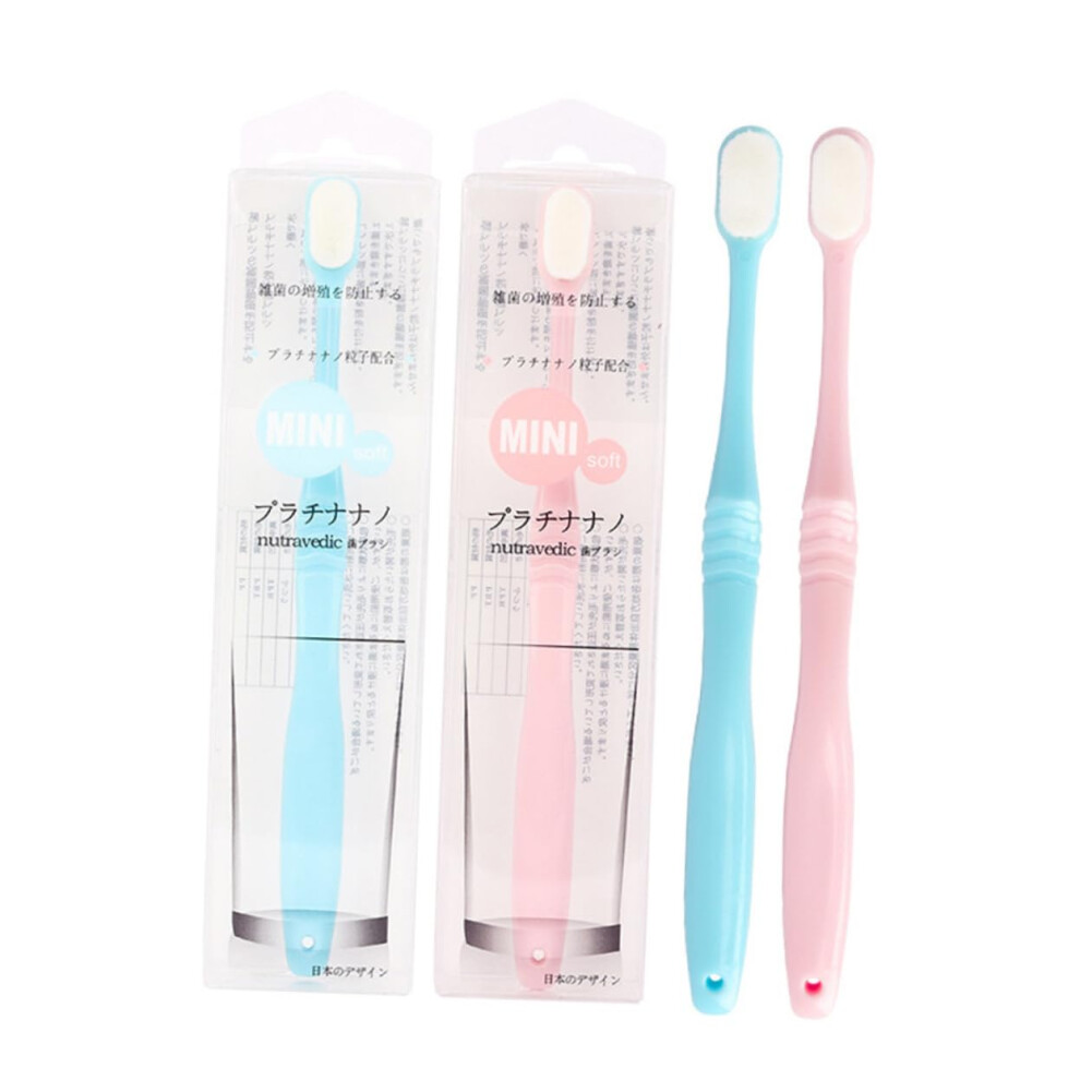 Orthodontic Toothbrush Set with Soft Bristles for Braces and Sensitive Gums, Long Ergonomic Handle