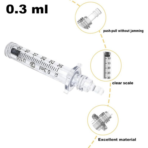 Leere Ampullendüse - Einweg, Einzeln Verpackt (10 Stück) 0,3 Ml 2