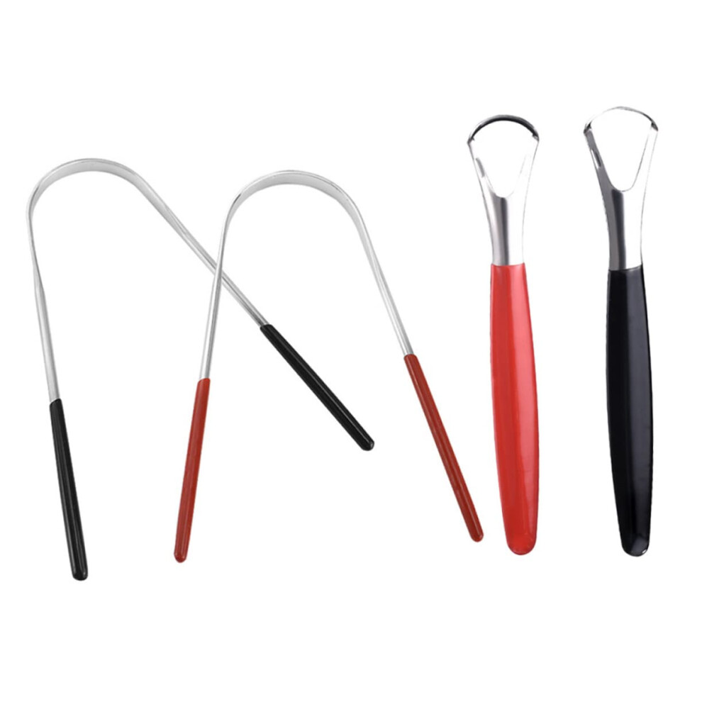 Tongue Scraper Set Stainless Steel Tongue Cleaner for Oral Hygiene and Bad Breath Prevention