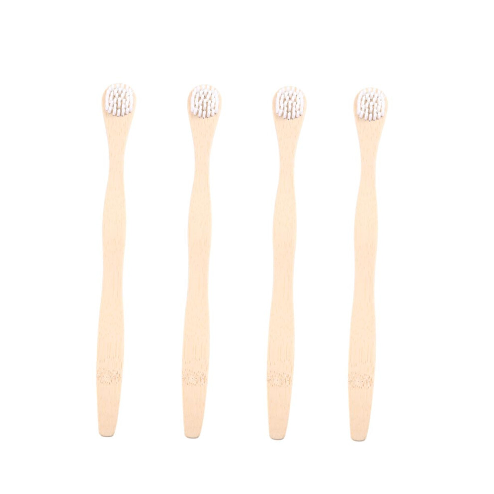White Tongue Scraper And Toothbrush Set 4Piece For Improved Breath Freshness And Easy Daily Care