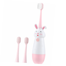 Kids Electric Toothbrush with Fun Cartoon Design, Pink Rechargeable Toothbrush for Boys