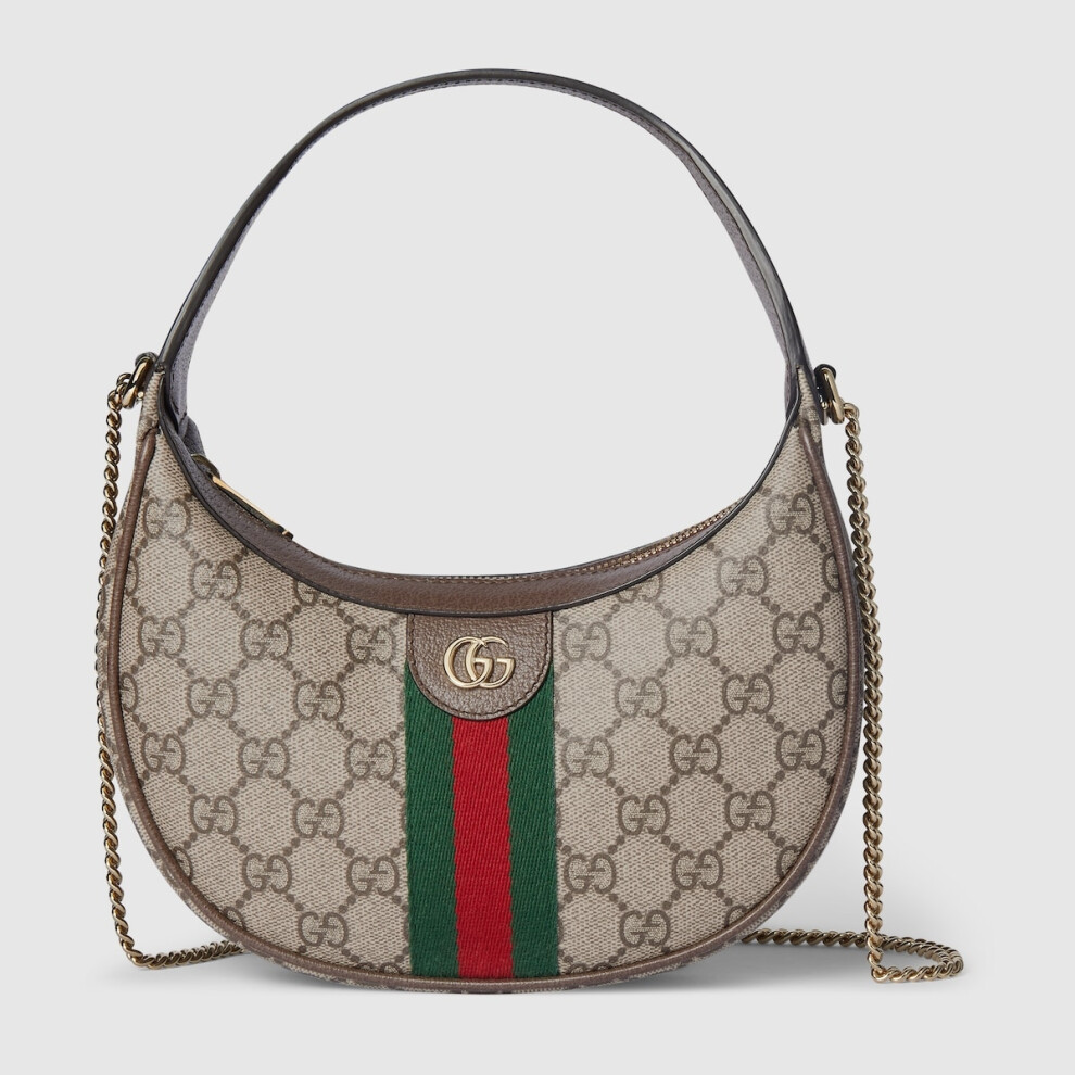 Xhrain Gucci Ophidia Small Crescent Shoulder Bag 838463 Beige 23.5Cm Brown