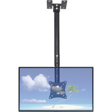 Adjustable Ceiling TV Mount for 1232 Inch Screens, 360 Swivel, 15 Tilt, HeavyDuty Steel Frame