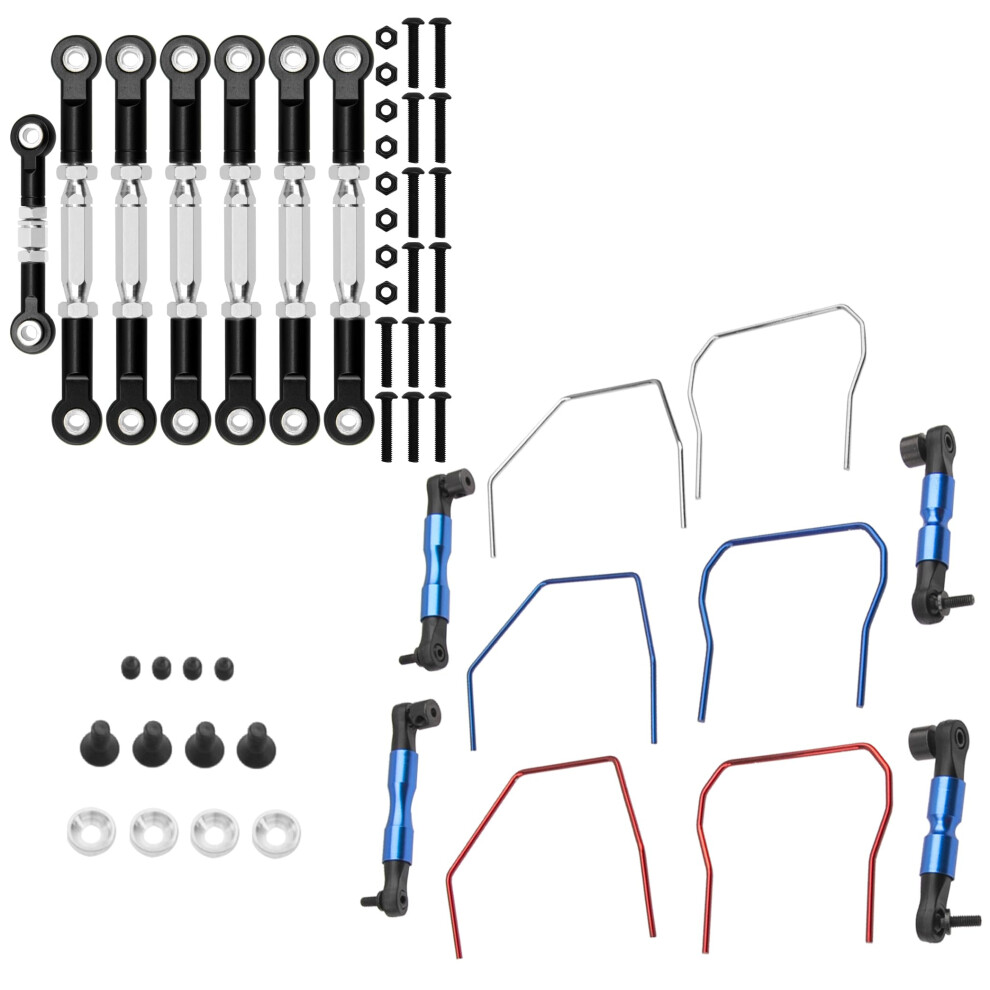 Rc Sway Bar Kit And Turnbuckle Set For Traxxas Slash Rustler 4X4, Adjustable Aluminum Suspension Upgrade 9073542713388