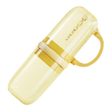 Travel Toothbrush Cup with Toothbrush and Toothpaste Holder, 2 in 1 Lemon Cartoon Design for Kids