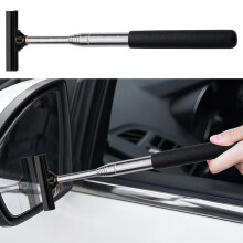 Retractable Window Squeegee Glass Cleaner for Streak MultiSurface Use and Quick Water Removal