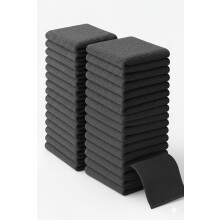 Cotton Washcloths 12x12 Grey 24 Pack Ultra Soft 100% Cotton MultiPurpose Cleaning Cloths