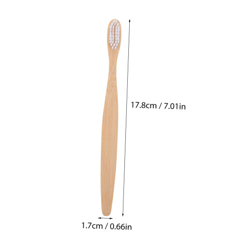 Bamboo Toothbrush with Soft Bristles, Eco Friendly Natural Bamboo Handle, 2 Pack Biodegradable Set 1