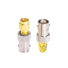 SMA to BNC Adapter 2 Pack, SMA Male to BNC Female RF Coaxial Connector 50 Ohm, Nickel Plated for Quick RF Conversion