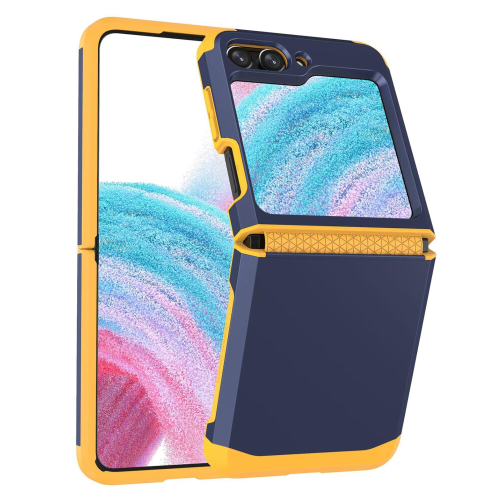 Case For Samsung Galaxy Z Flip 6 With Military Shockproof Protection, Slim Hard Pc Antifall Hinge Cover Yellow 9330225002239
