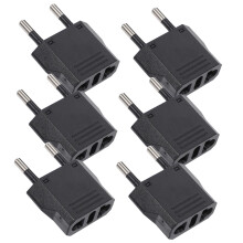 6pcs Travel Plug Adapter US to EU Socket Converter Universal Power Adapter Compact Durable Design