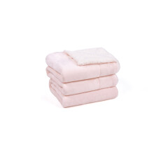 Soft Pink Sherpa Blanket 60x80 Dual Layer Fleece Throw for Couch and Bed Warm Cozy
