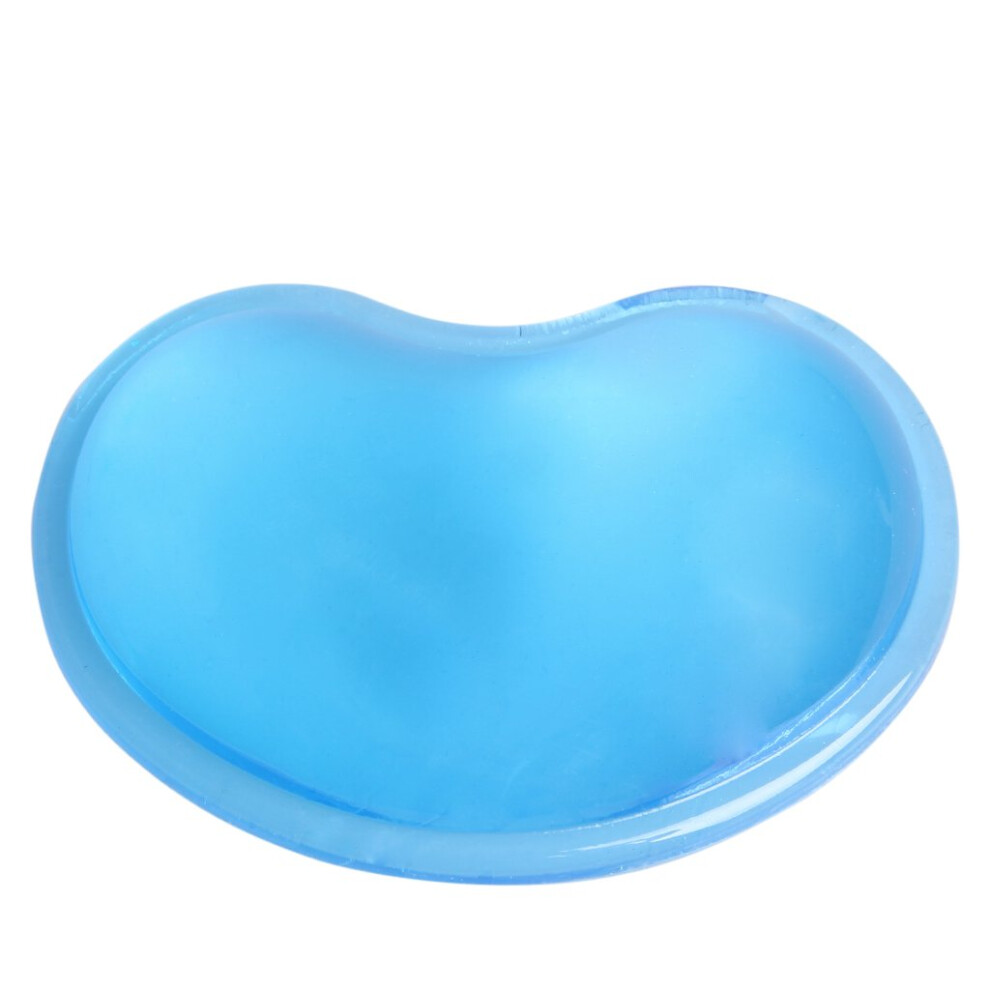 Translucent Heart Shaped Gel Silicone Mouse Pad With Soft Wrist Support And Skidresistant Base Blue 9073542714477