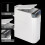 Small Bathroom Trash Can with OdorReducing PopUp Lid, 4 Gallon White Plastic Bin with Handle 2