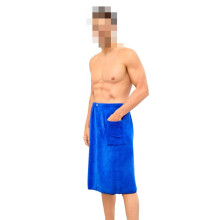 Men's Adjustable Bath Wrap Towel 70x140cm Quick Dry Spa Sauna Skirt with Full Body Coverage