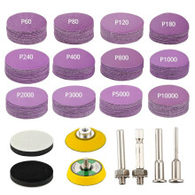 2 Inch Sanding Discs 188Pcs, Hook & Loop Wet Dry Sandpaper Assortment 60-10000 Grit Ceramic Abrasive, Sanding Disc