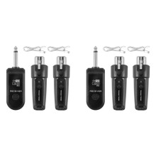 2X UHF-XLR-Adaptersystem, Kabelloser Mikrofon-Sender/Empfänger für Dynamisches Mikrofon, Gitarre, Audio-Mixer, PA-System