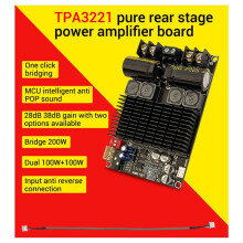 2X ZK-2001 TPA3221 100WX2 Dual Channel Pure Rear Stage Digital Amplifier Board 200W AMP Bridged Mono Subwoofer Speaker