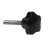 6pcs M8 X 50mm Thread Replacement Star Hand Knob Tightening Screw Black Silver Tone 3