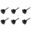 6pcs M8 X 50mm Thread Replacement Star Hand Knob Tightening Screw Black Silver Tone 1