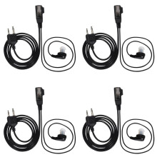 4X Air Sound Rohr Kopfhoerer Mikrofon Fuer Midland Walkie-Talkie GXT G6 G7 G8 G9 75-810 GXT650 LXT80 Drahtloser Kopfhoerer