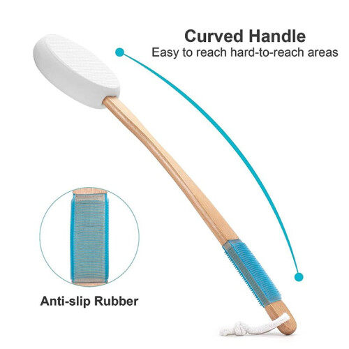 Lotion Applicator for Back, Feet, 8 Replaceable Pads, 2 Long Handle, Back Lotion Applicator for Seniors, Women 1