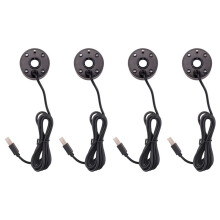 4X Mist Maker, Port USB 4 Couleurs LED Lumières Monsieur Machine à Brouillard, Fontaine Intérieure Jardin Étang Brumisateur D'Eau Atomiseur Noir