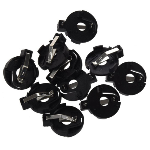 CR2016 2025 2032 Coin Cell Button Battery Holder Socket Black 30 Pcs 1