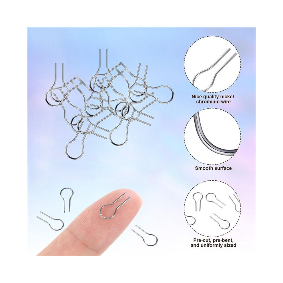200 Pieces High Temperature Nichrome Wire Jump Rings R Shaped Hanging Burning Needle Nichrome Hooks For Hobbyists 6034093413854