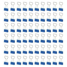 60 Pcs Metal Binder Clips with Heart Shaped Handle Heart Shape Binder Clips Heart Hollow Out Metal Binder Clips