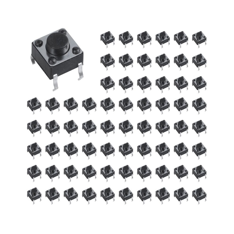 150 Pcs 6X6x5mm 4-Pin Dip Through Hole Momentary Tactile Push Button 6033997770674