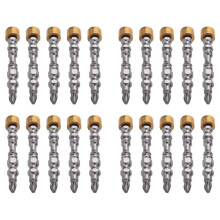 20X Durete PH2 Tournevis Cruciforme 65MM Tournevis Electrique Tete Double Tournevis Phillips avec Bague Magnetique