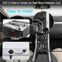 2X -Compatible Male to Female Extension Cable -Compatible Flush Mount Cable for Boat Motorcycle Dashboard 0.3 M