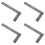 4X 90 Degree 25cm Length Stainless Steel L-Square Angle Ruler 1