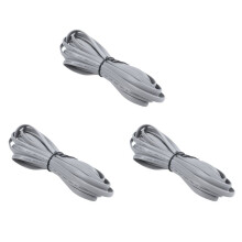 3X Grauer Kunststoff Nudeln 6P6C RJ11 M/ M Wohnung Telefon Kabel 5M 16ft