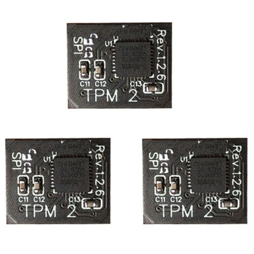 3X TPM 2.0 Encryption Security Module Remote Card 12 Pin SPI TPM2.0 Security Module for MSI Motherboard